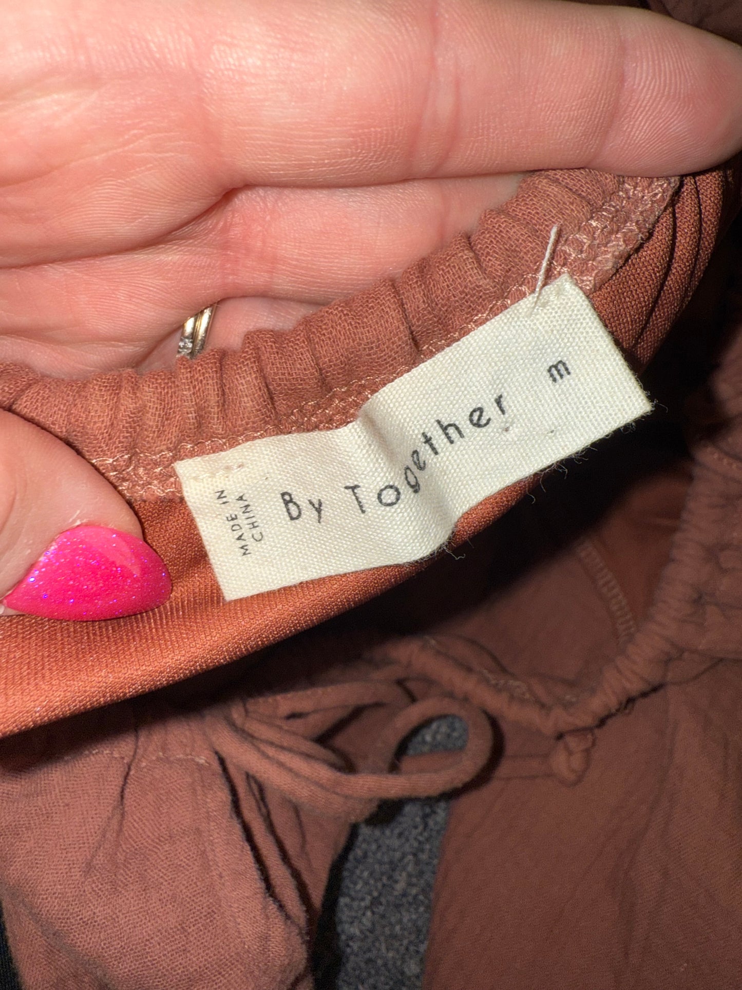 By Together (Medium) Burnt Orange Ruffle Maxi Dress