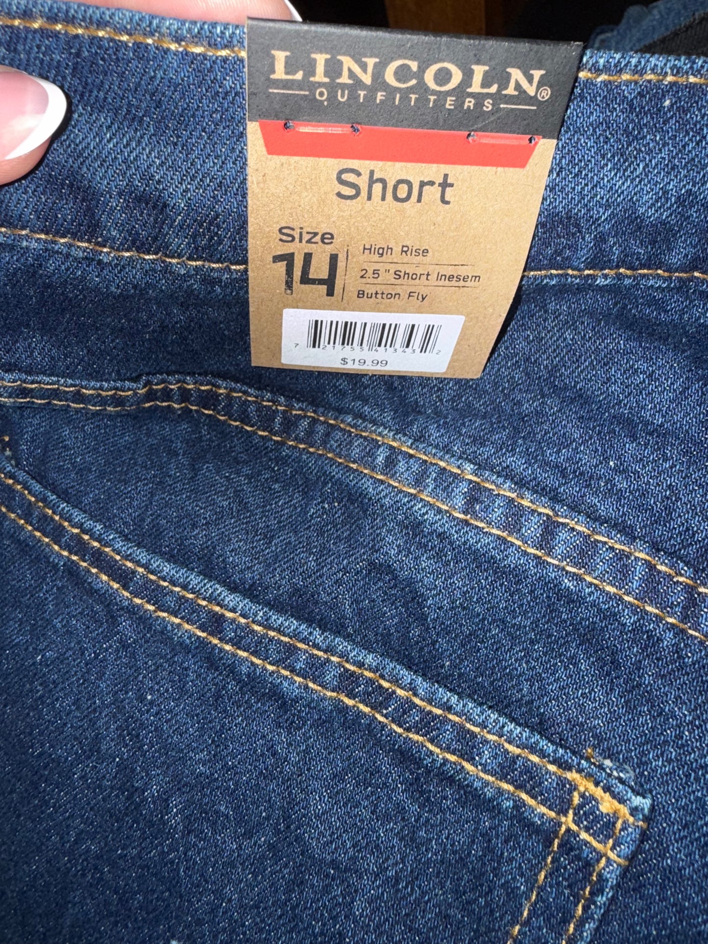 NWT Lincoln Outfitters (14) Brand New High Rise Denim Jean Shorts