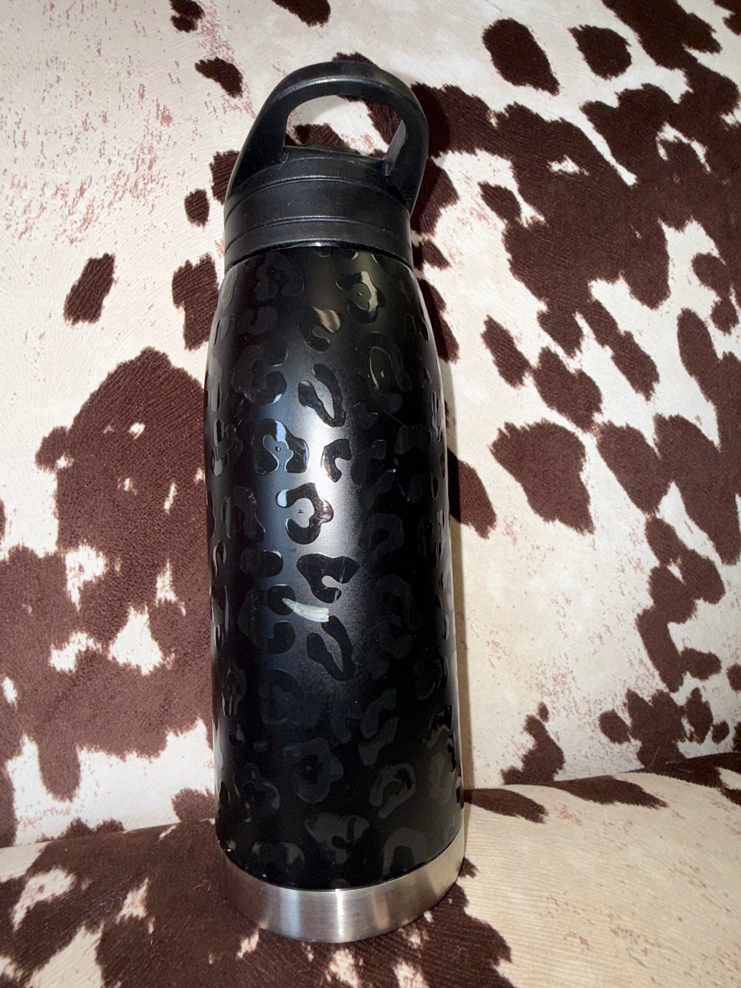 HydraPeak Black & Silver Cheetah Print Tumbler