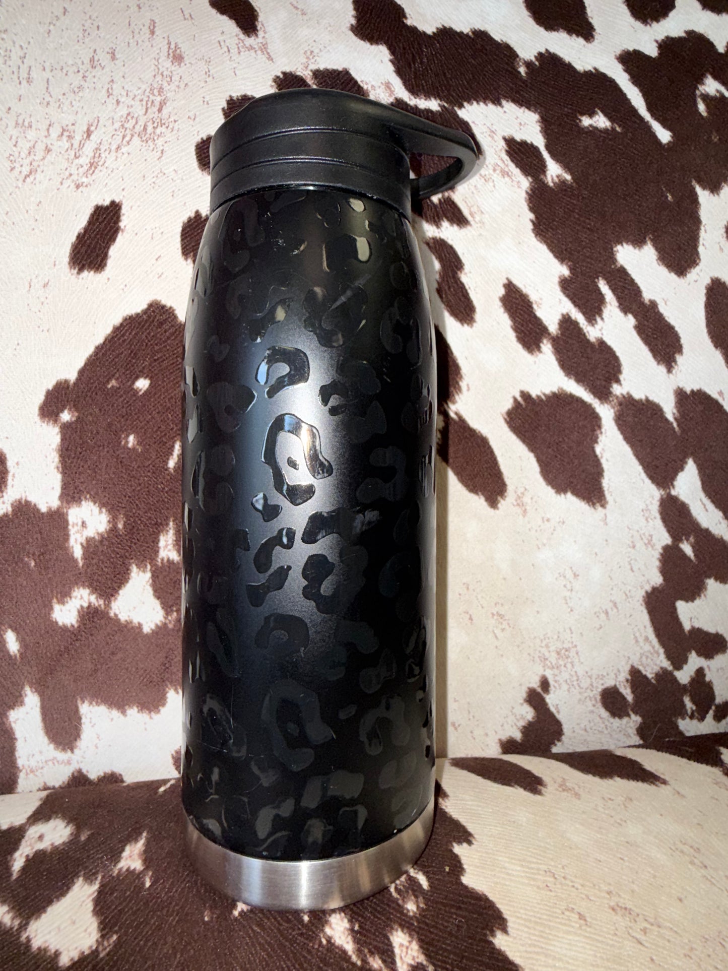 HydraPeak Black & Silver Cheetah Print Tumbler