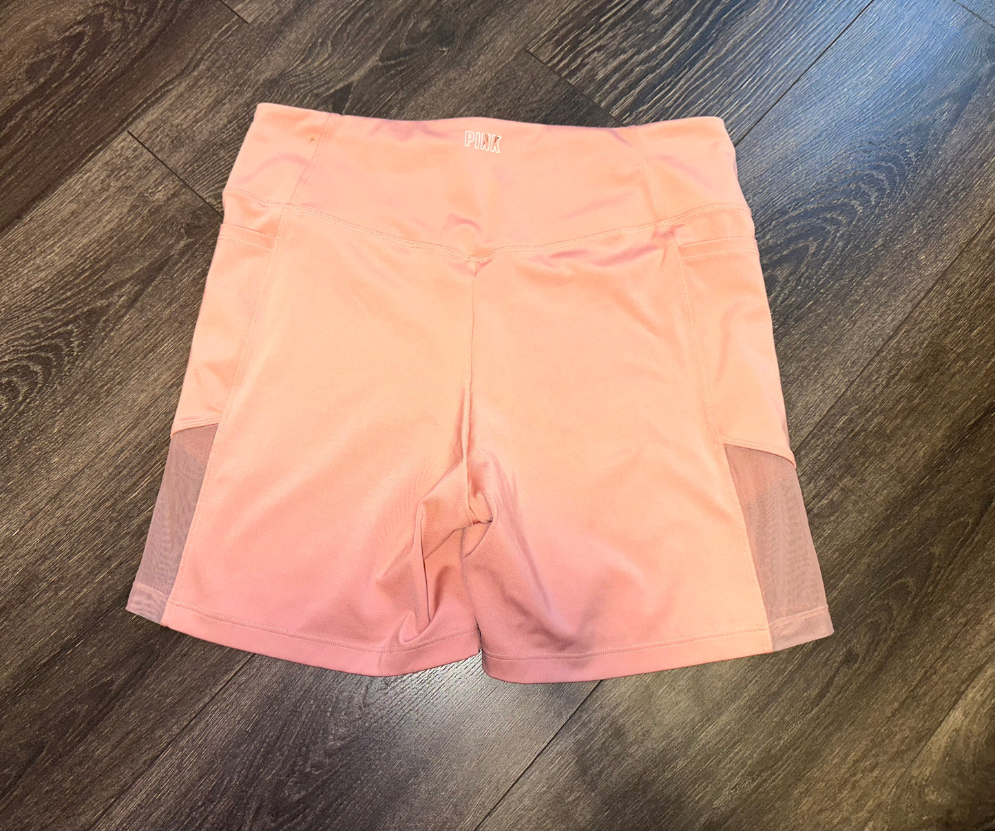 PINK VS (XL) Pink Biker Shorts with Pockets and Mesh Bottoms