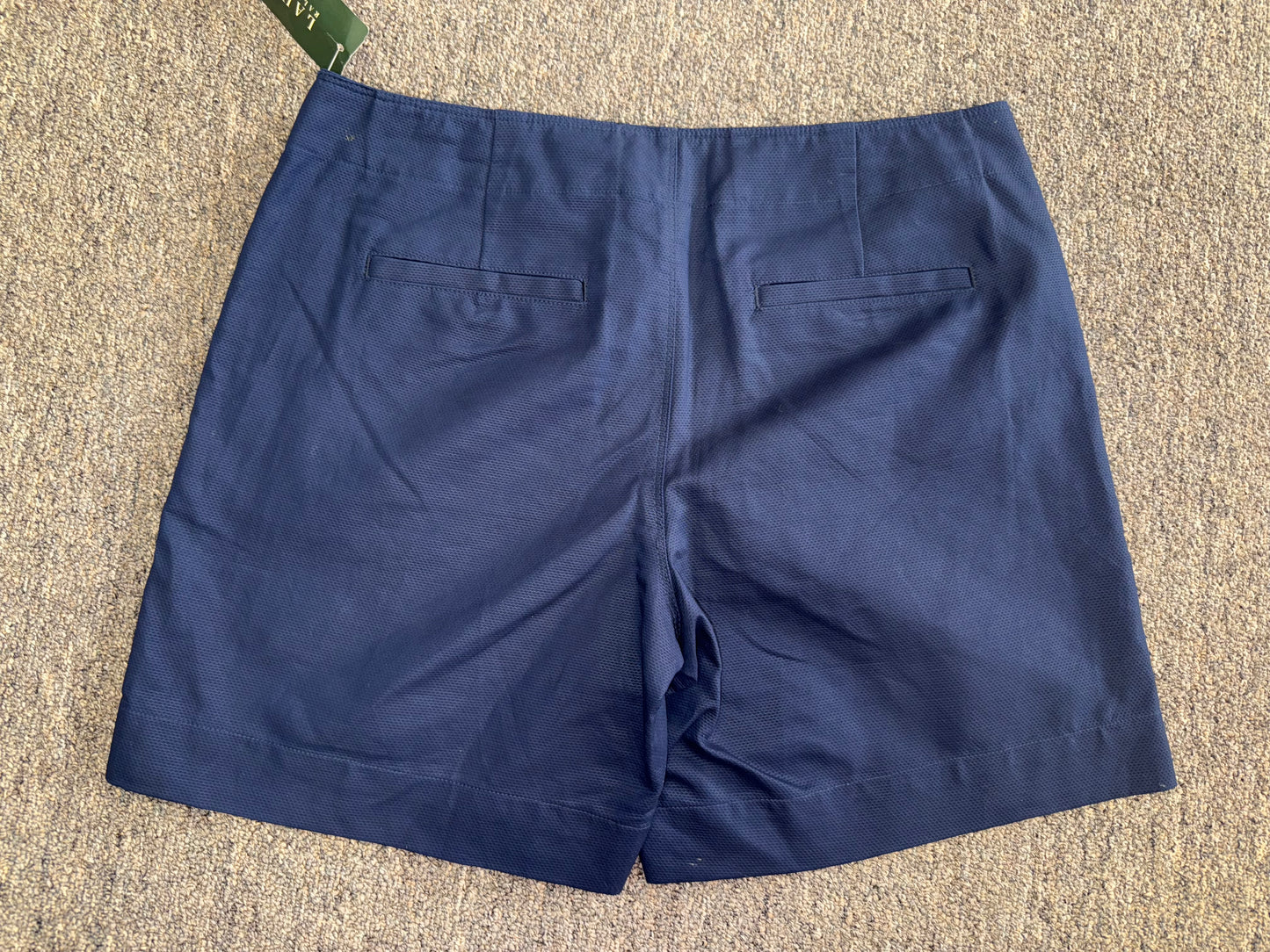 NWT Polo By Ralph Lauren (4) Brand New Navy Blue Dress Shorts with Buttoned Side