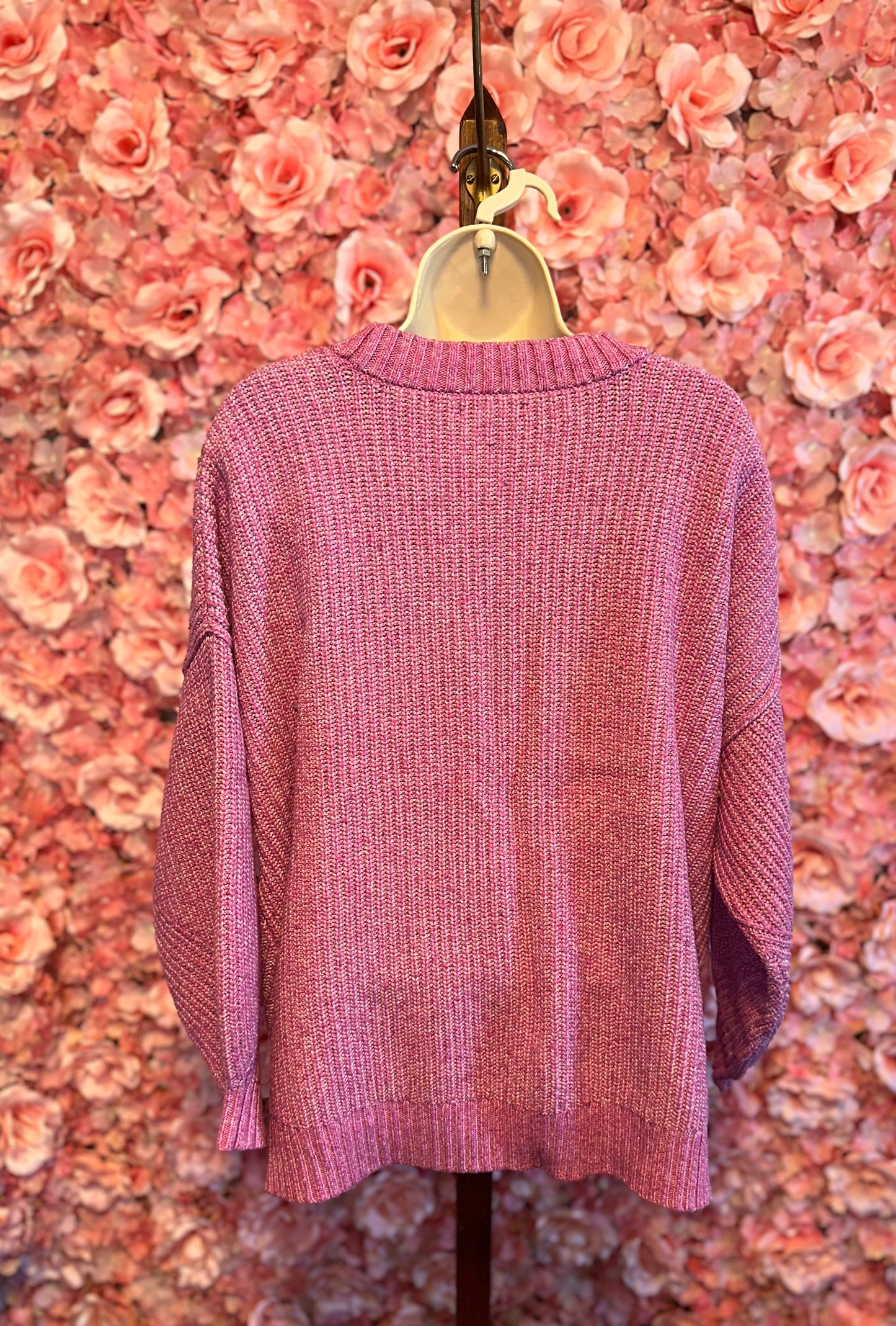 American Eagle (XL) Hot Pink Knit Sweater