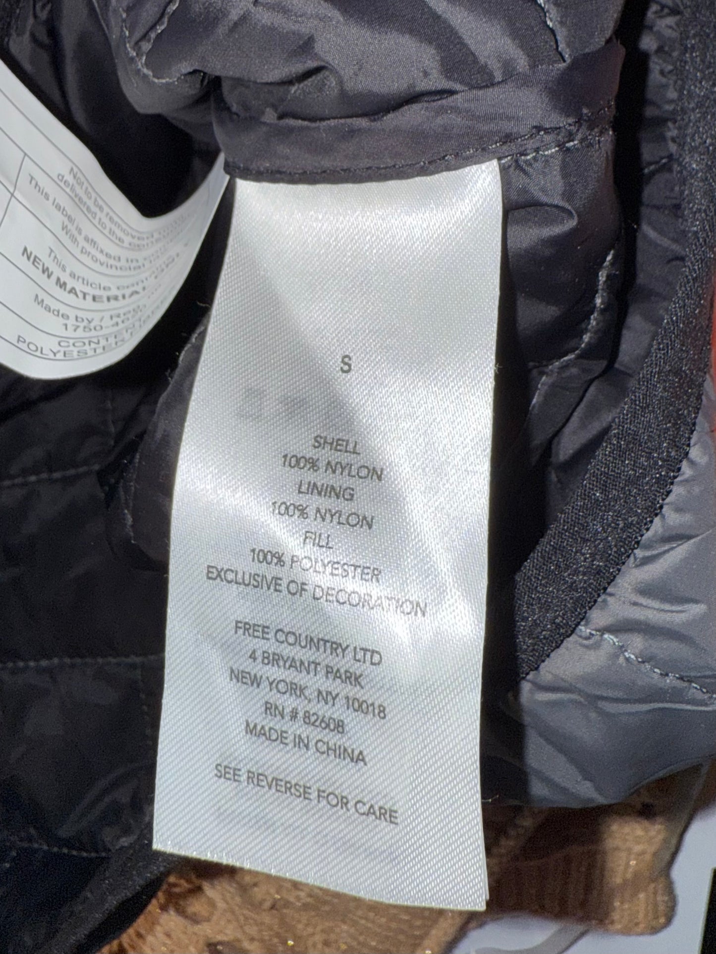 NWT Free Country (Small) Brand New Grey Lightweight Puffer Coat