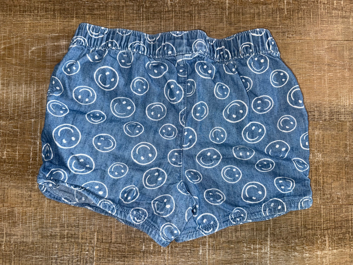 Children's Place (10) Blue Stretchy Waistband with Smiley Face Pattern Shorts