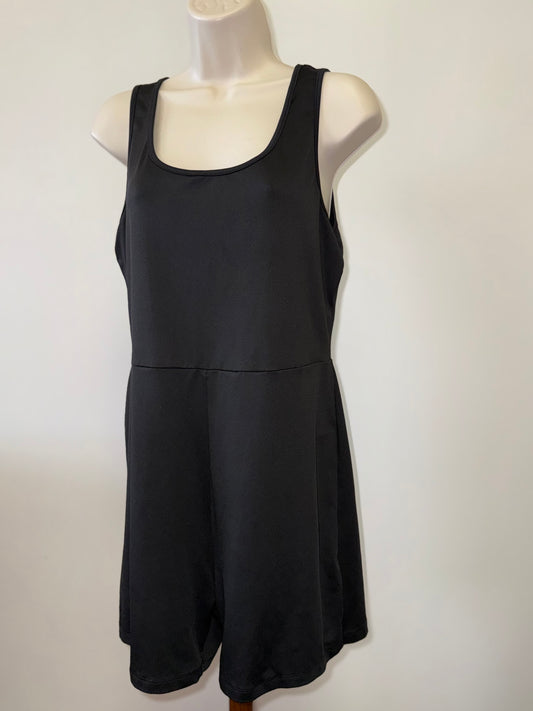 Cider (XL) Black Sleeveless Romper
