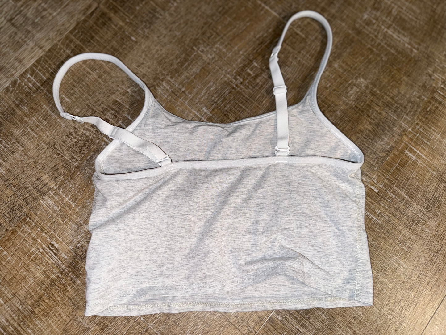 Old Navy (XS) Cropped Grey/White Tank Top Cami