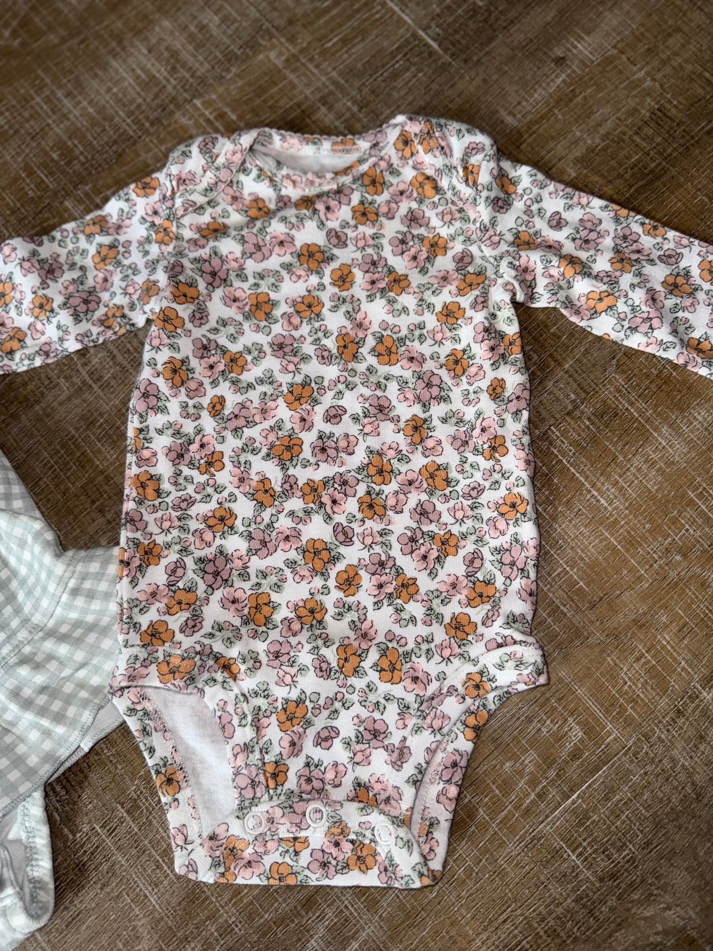 Carters (3 Month) 2 Piece Girls Onesie