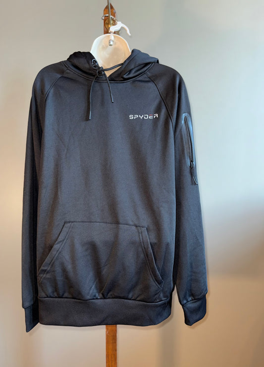 NWT Spyder (Small) Brand New Black Hoodie with Zipped Pocket on Sleeve