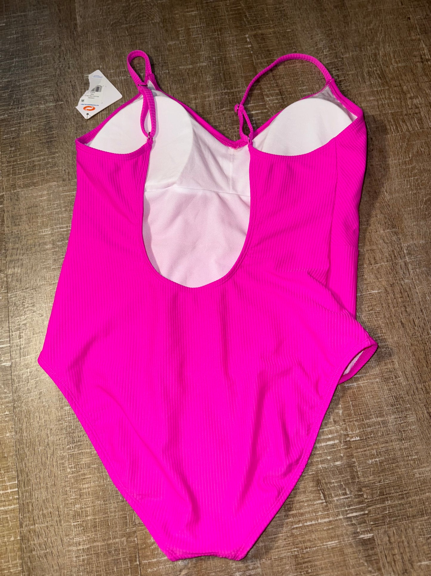 NWT O'rageous (XL) Brand New Pink Ribbed One Piece Swimsuit