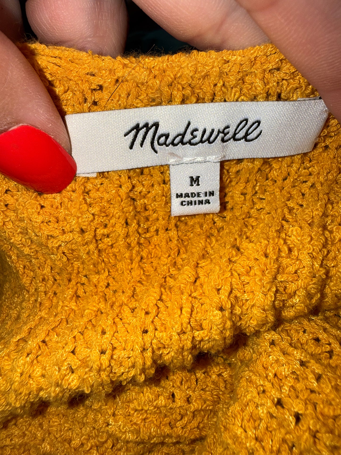 Madewell (Medium) Mustard Yellow V-Neck Knit Tank Top