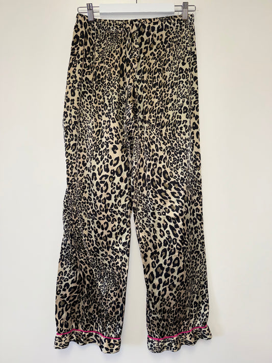 Victoria's Secret (Small) Vintage Neutral Cheetah Print Polyester Pj Pants