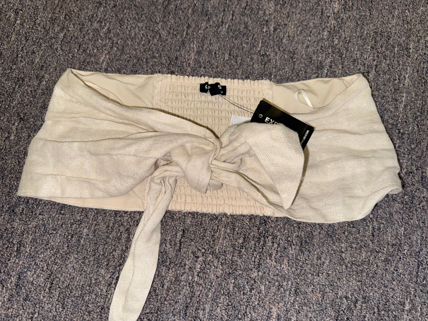 NWT Express (Small) Brand New Metallic Linen Bandeau