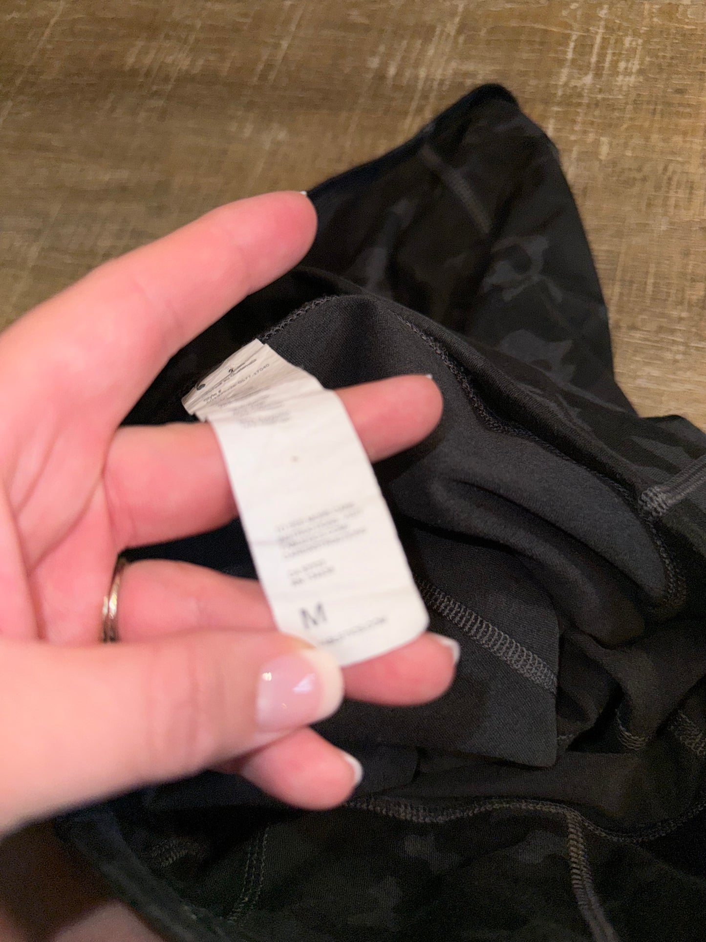 Fabletics (Medium) Black//Grey Camo Pattern Biker Shorts