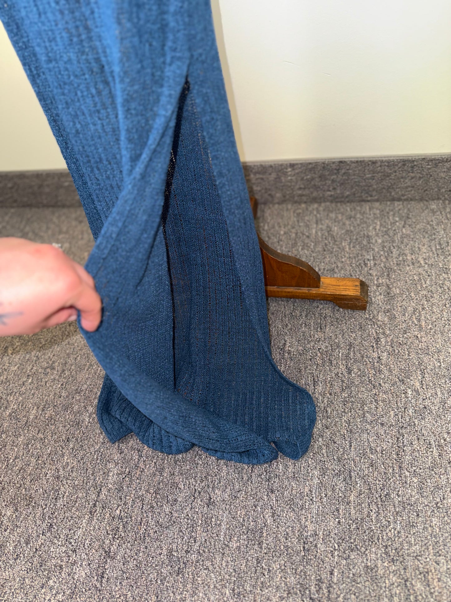 NWT Shade & Shore (Medium) Brand New Blue Knit Coverup Swim Dress