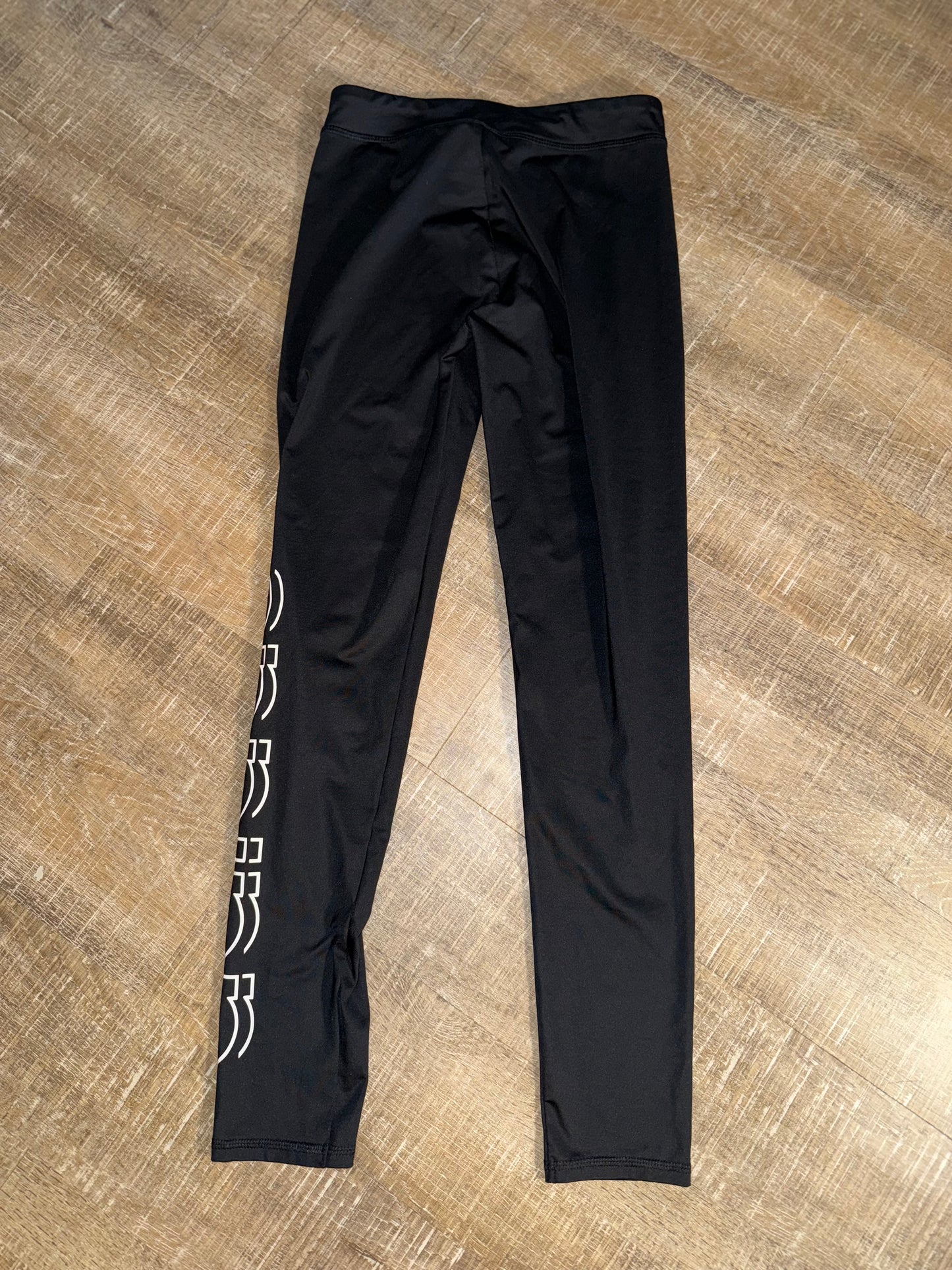 adidas (Kids Large) Black & White Leggings