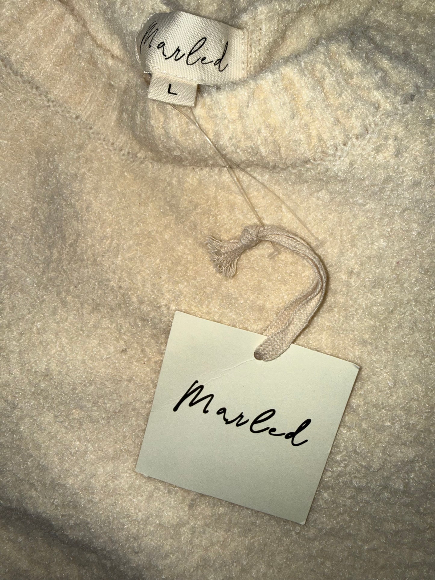 NWT Marled (Large) Brand New Cream Soft Knit Sweater