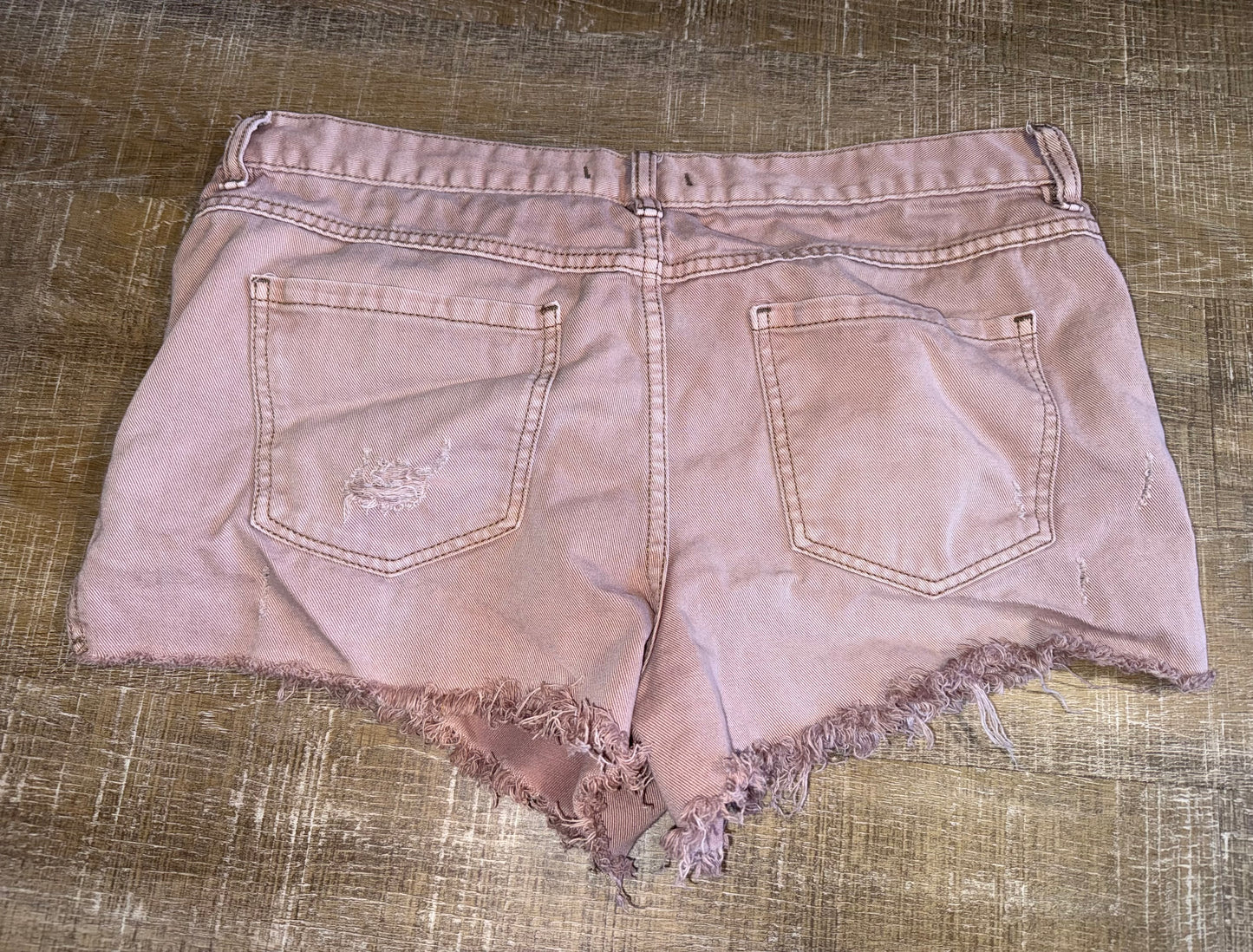 Free People (31) Distressed Tan Denim Jean Shorts