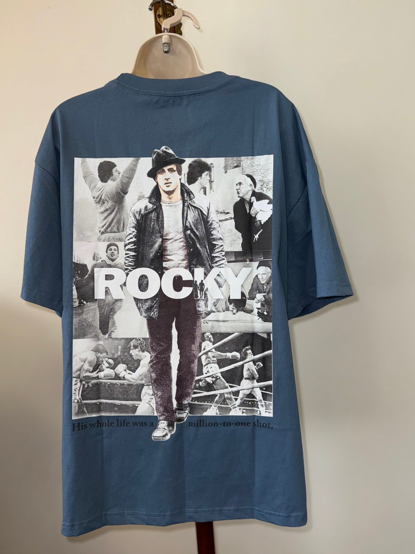 Rocky (XL) Blue Graphic T-Shirt