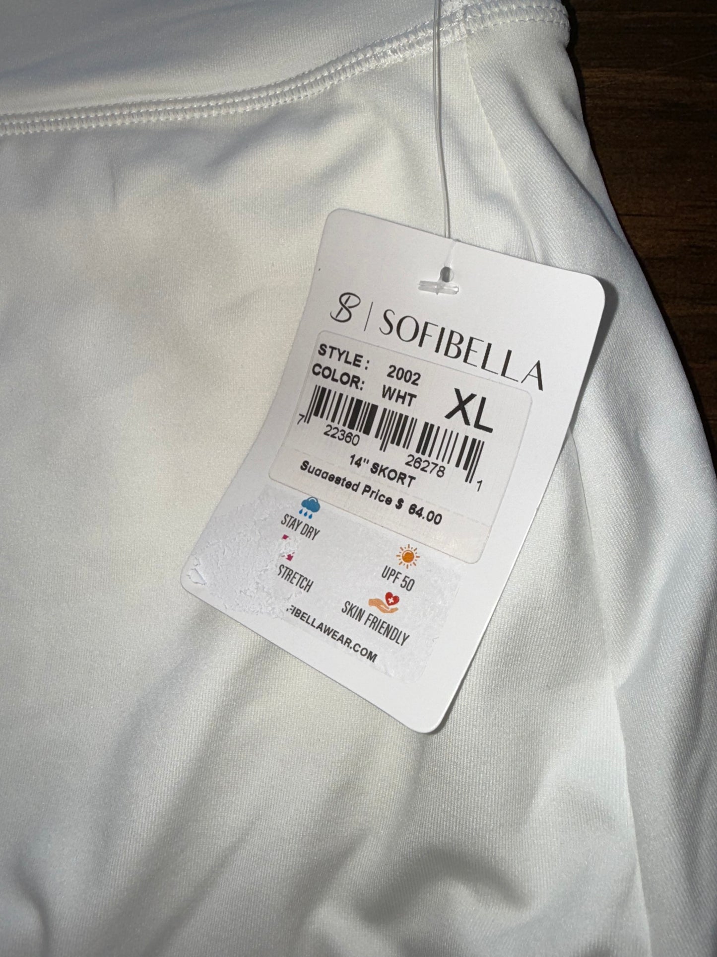 NWT Sofibella (XL) Brand New White UPF 50 Skort