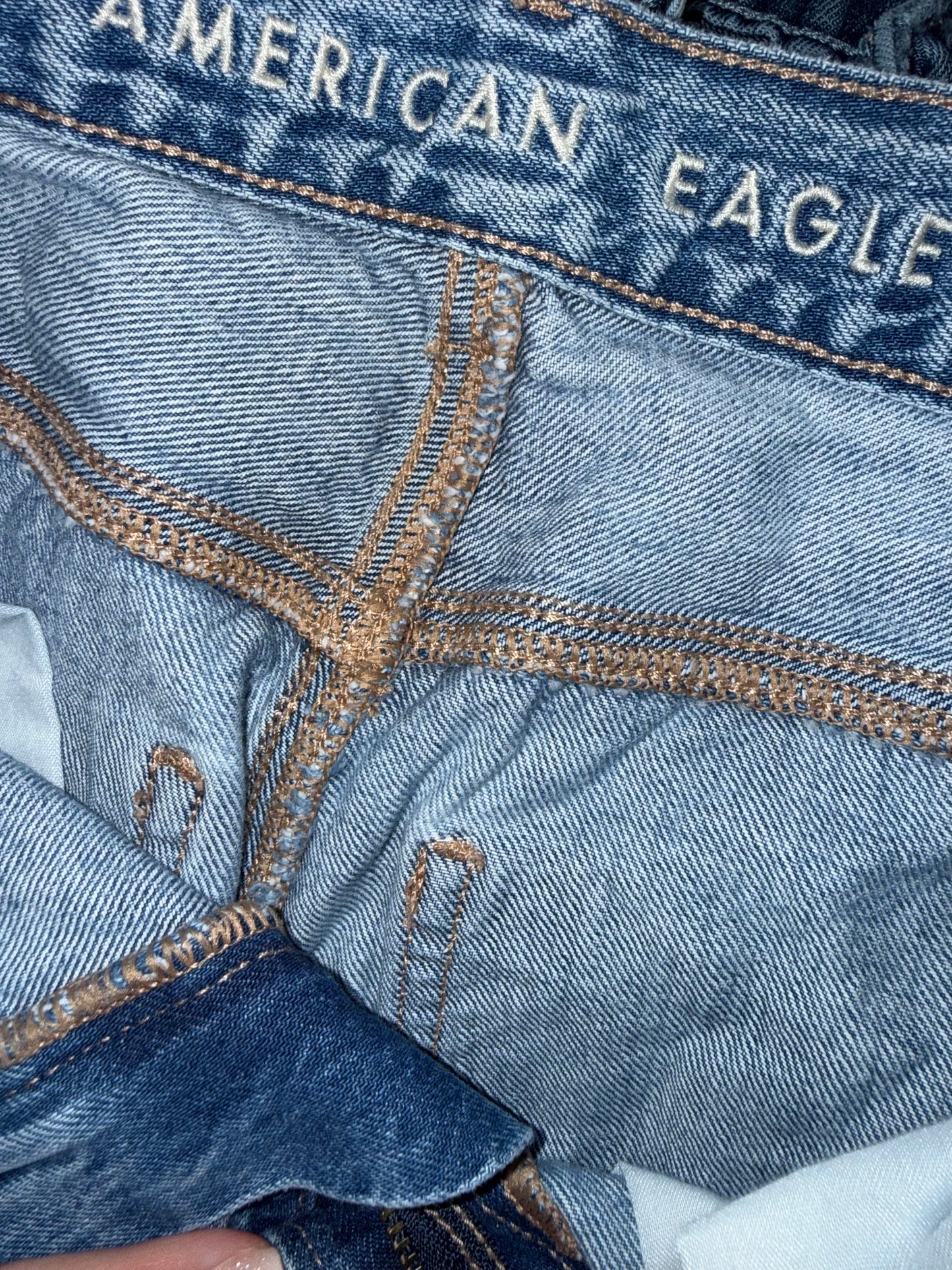 American Eagle (2) Distressed Denim Highest Rise Mom Jeans