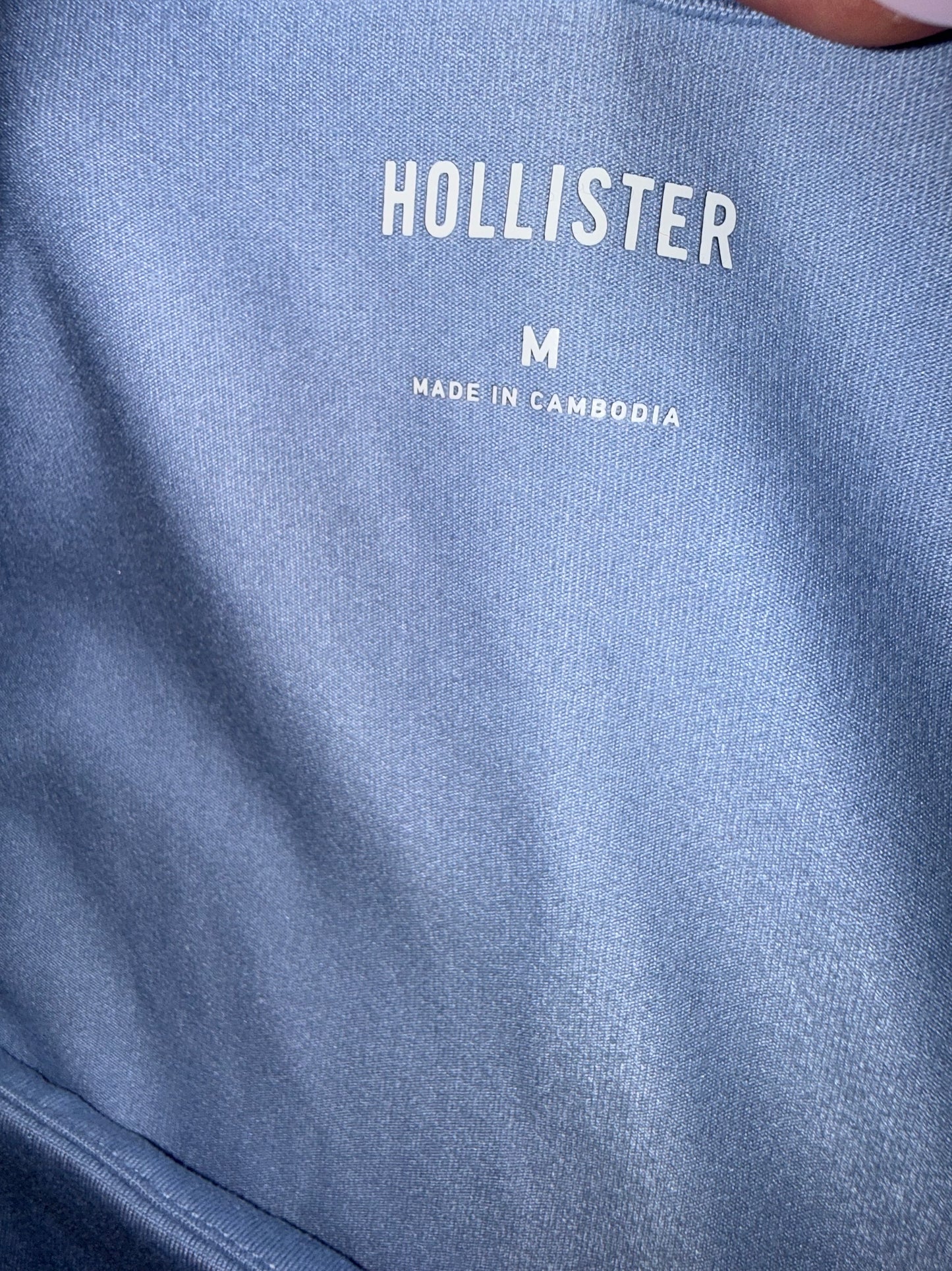 Hollister (Medium) Smooth Soft Long Sleeve Crop Top with Square Neckline