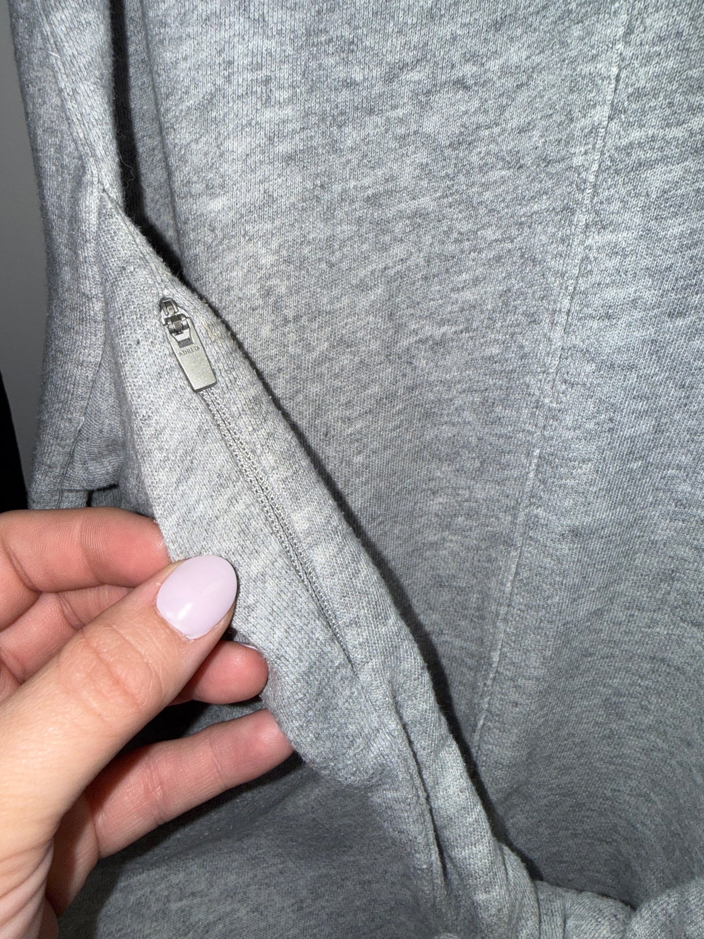 Athleta (Medium) Grey Sweatshirt Tied Dress