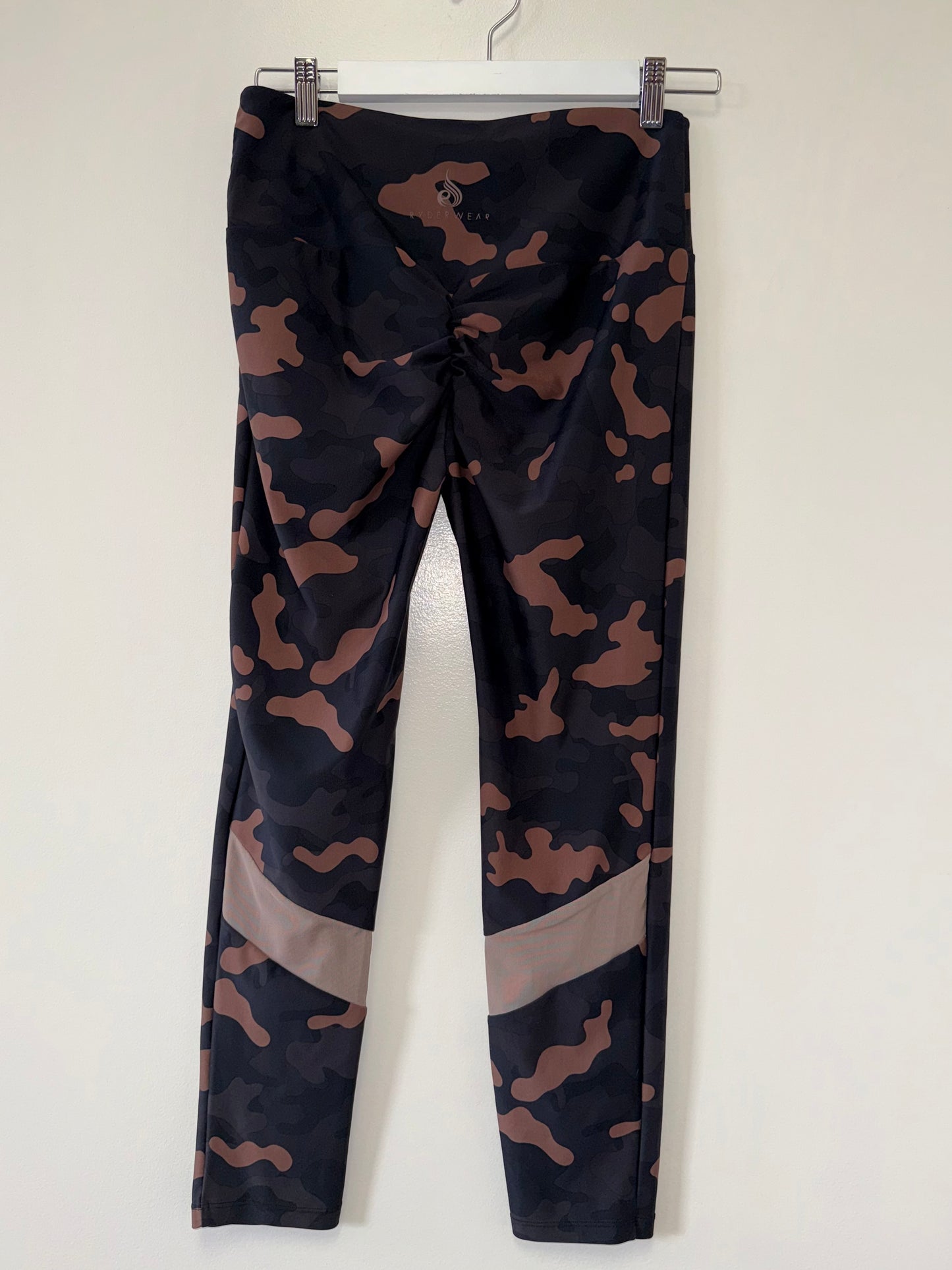 Ryderwear (Large) Black/Tan Bleach Splatter Pattern Butt Sculpt Leggings