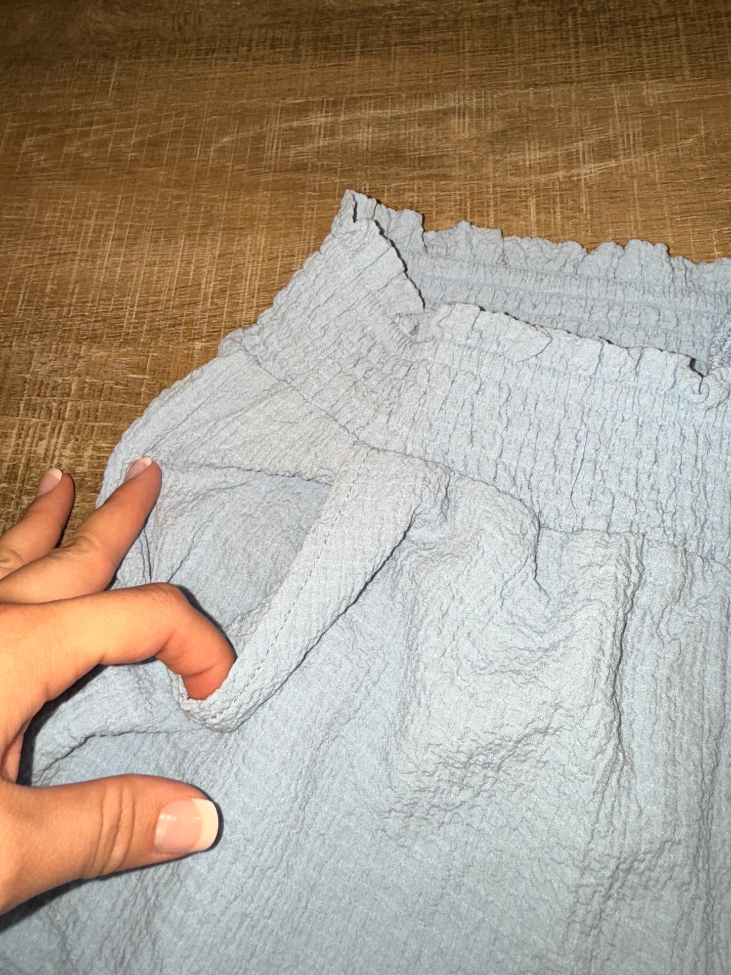 NWT Better Together (Large) Brand New Blue Textured Material Loose Pants