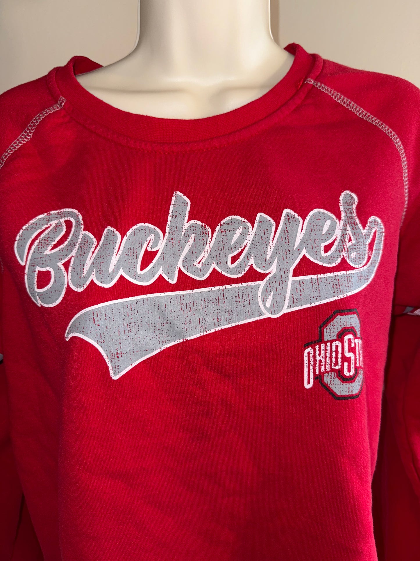 Colosseum (Large) Red Buckeyes Ohio State Crewneck Sweatshirt