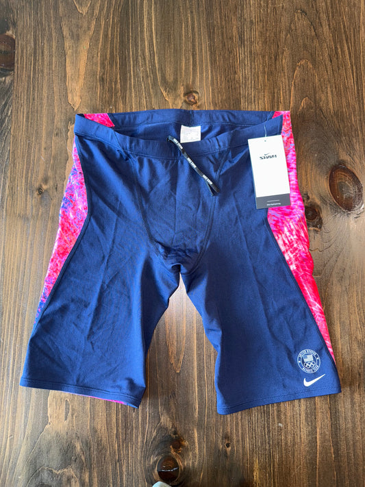 NWT Nike Hydrastrong (34) Brand New US Olympics Swim Spandex Shorts