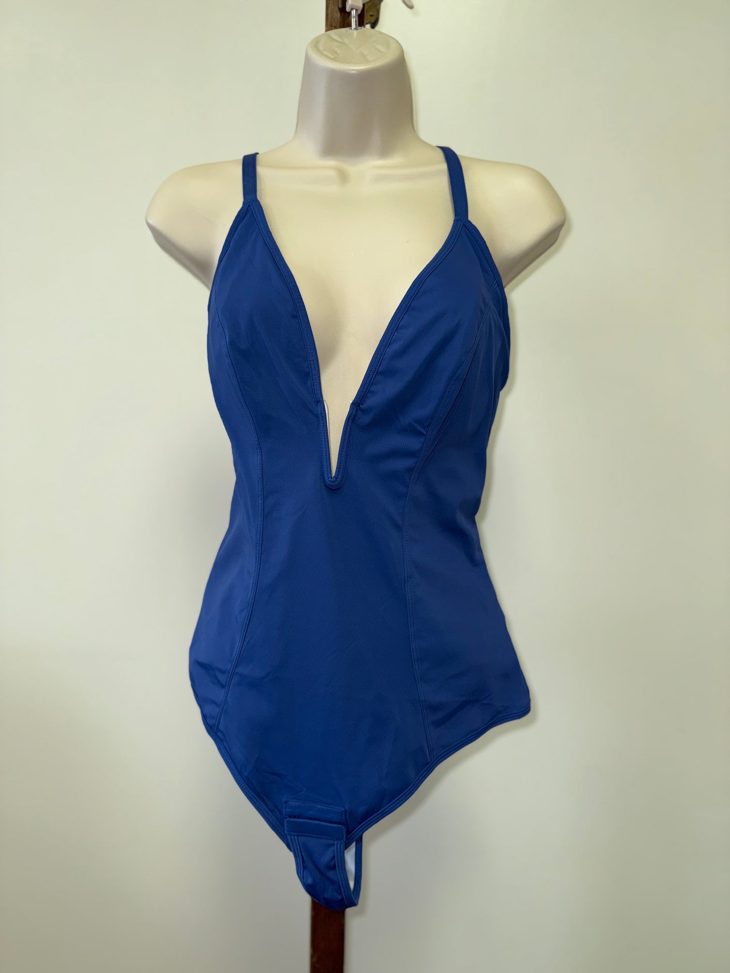 NWT Shaperin (XL) Brand New Blue Thong One Piece Swimsuit