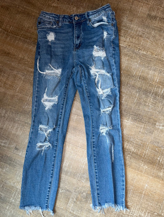 KanCan (28) Distressed Denim Blue Jeans