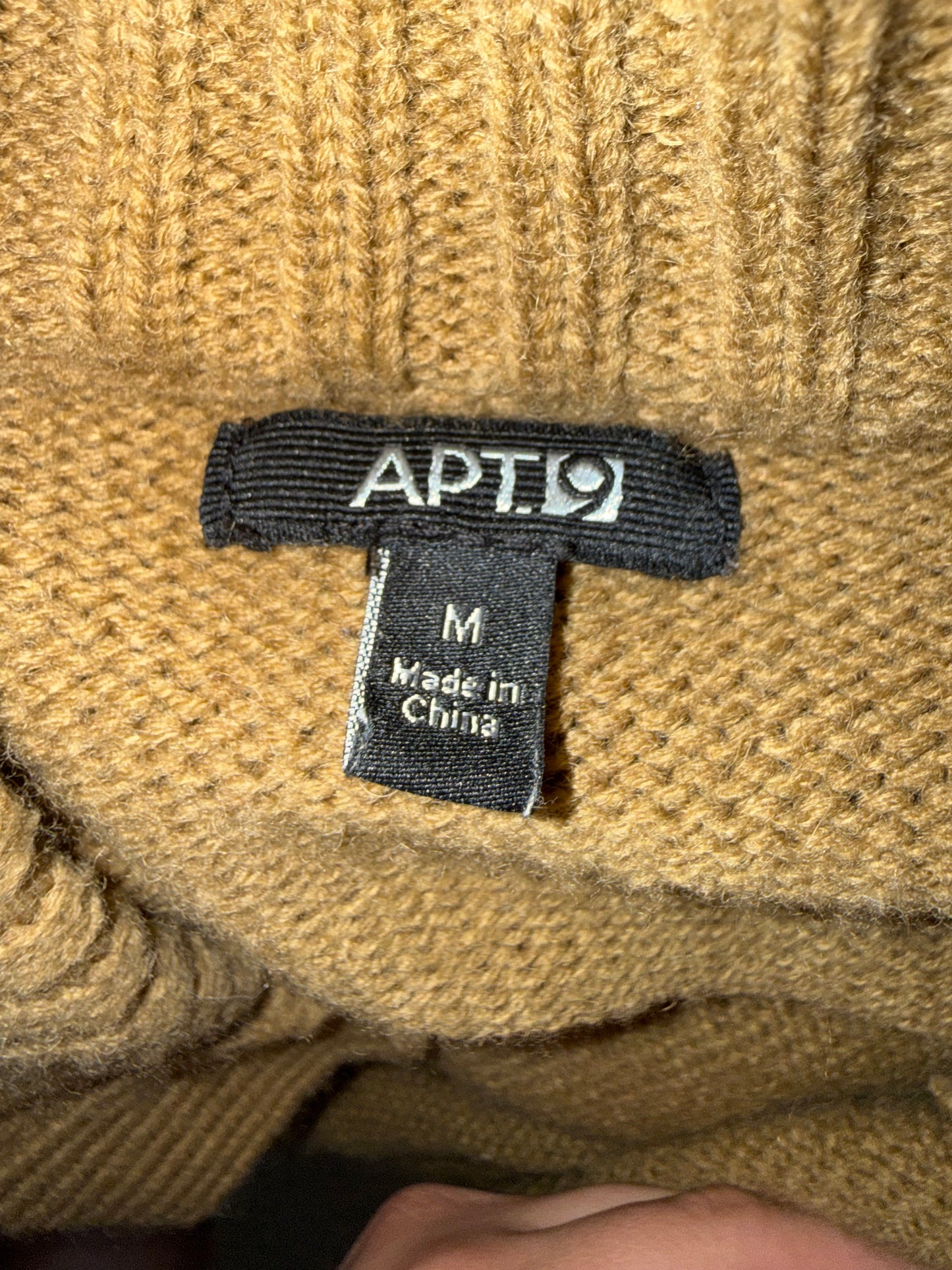 Apt. 9 (Medium) Brown Wool Knit Sweater Cardigan//Button Up Knit Trench Coat