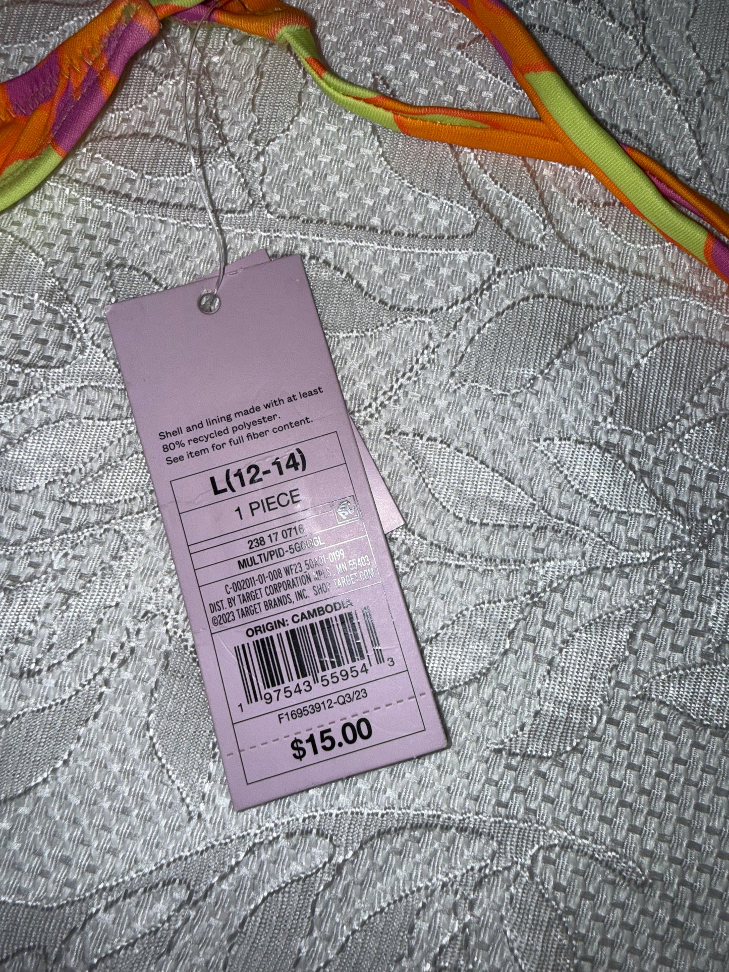 NWT Wild Fable (Large) Brand New Neon Floral Cheeky Swim Bikini Bottoms