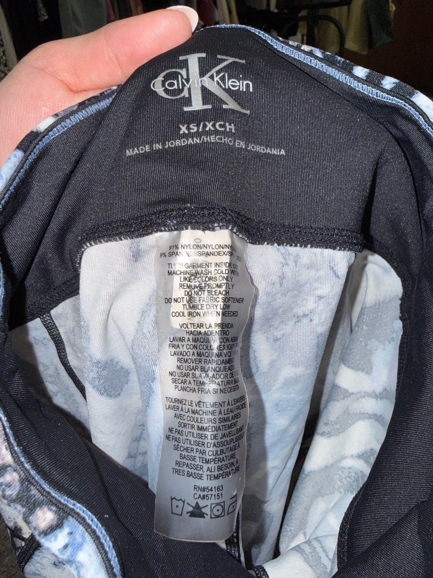 Calvin Klein (XS) Neutral Animal Print Pattern Biker Shorts