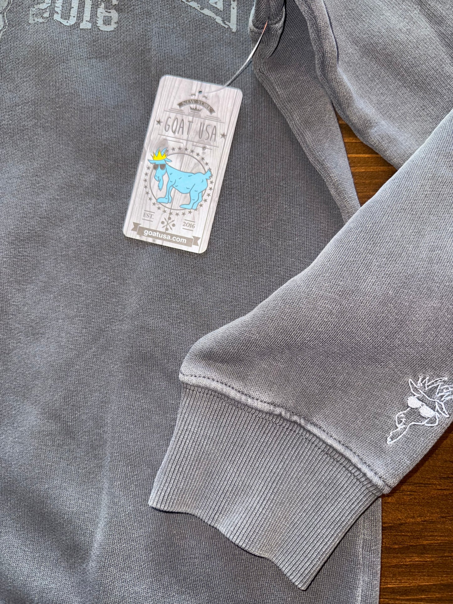 NWT GOAT USA (Small) Brand New Grey Crewneck Sweatshirt