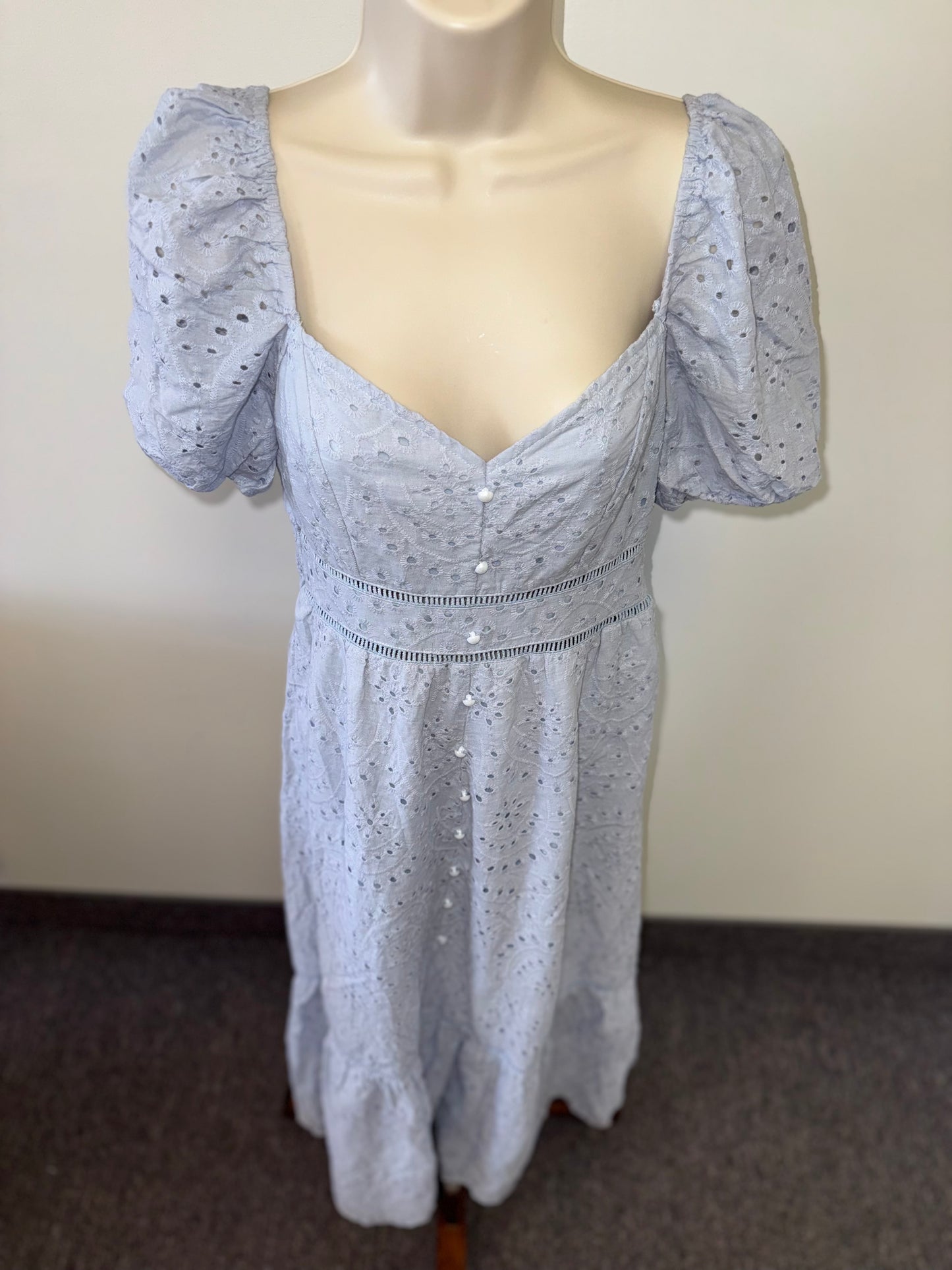 NWT Simplee (Small) Brand New Light Blue Buttoned Maxi Dress