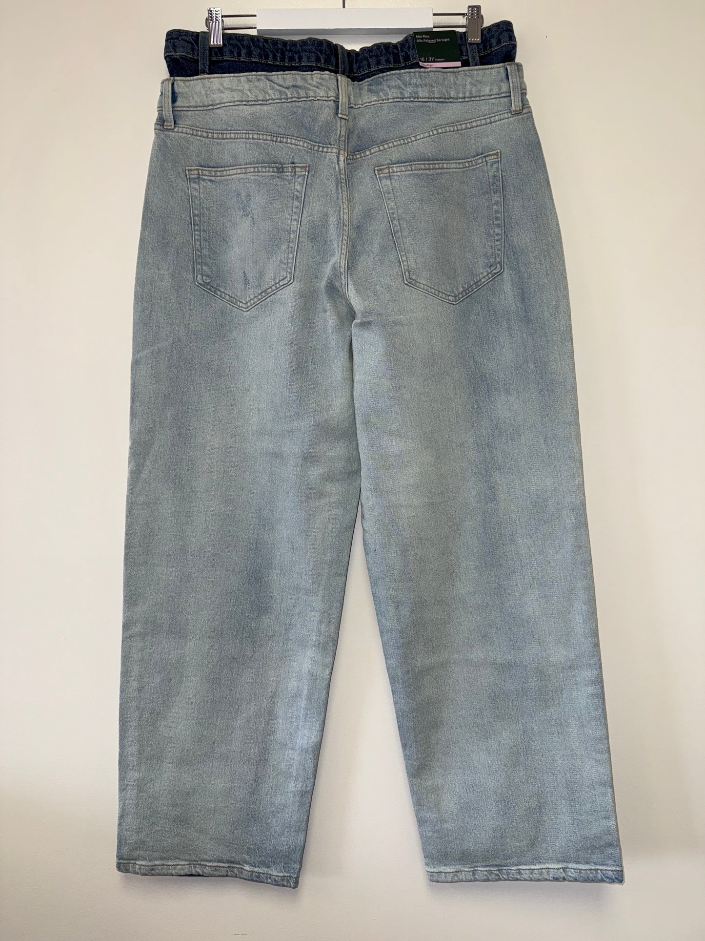 NWT Wild Fable (16) Brand New Mid Rise 90's Relaxed Straight Leg Denim Jeans