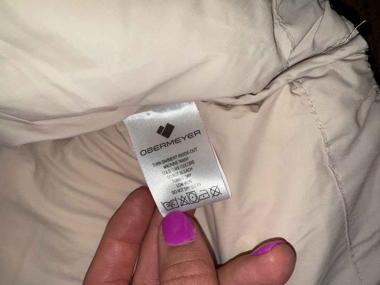 NWT Obermeyer (Large) Brand New Cream Button/Zip Coat