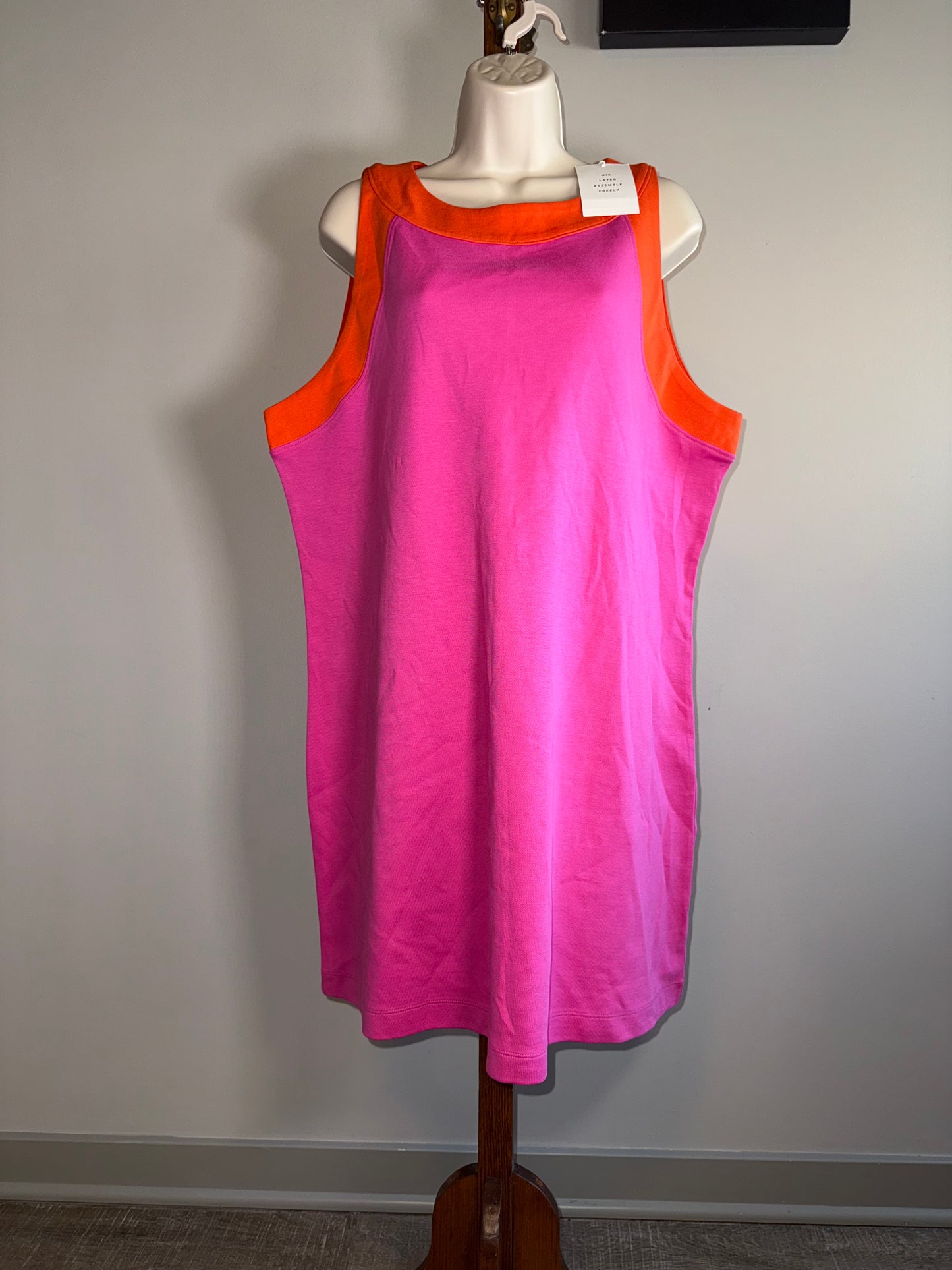 NWT Free Assembly (XXL) Brand New Pink Dress with Orange Trim