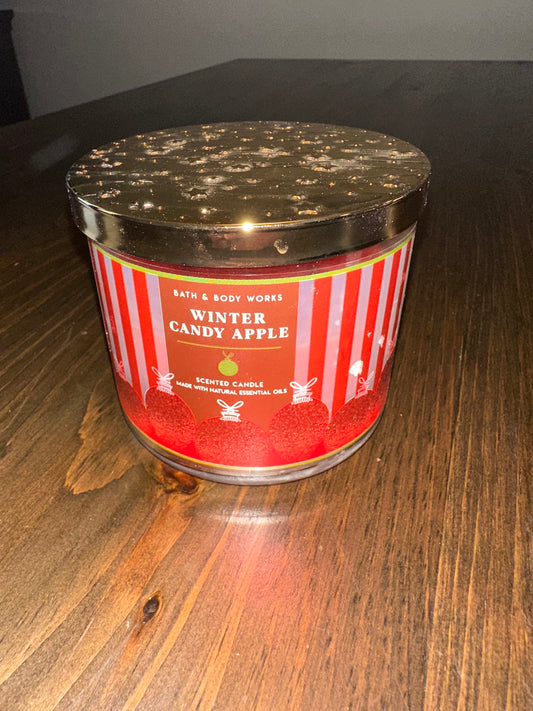 Bath & Body Works Winter Candy Apple 3 Wick Candle