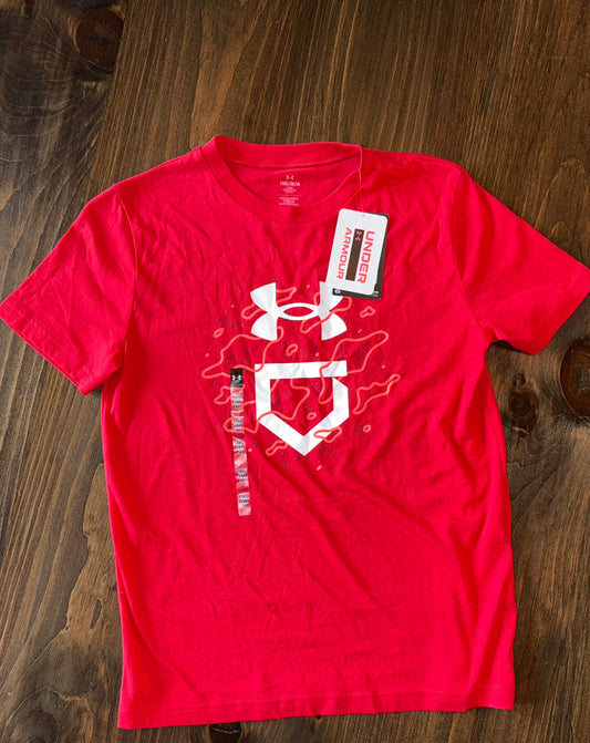 NWT Under Armour (Youth Medium) Brand New Red Loose Fit T-Shirt