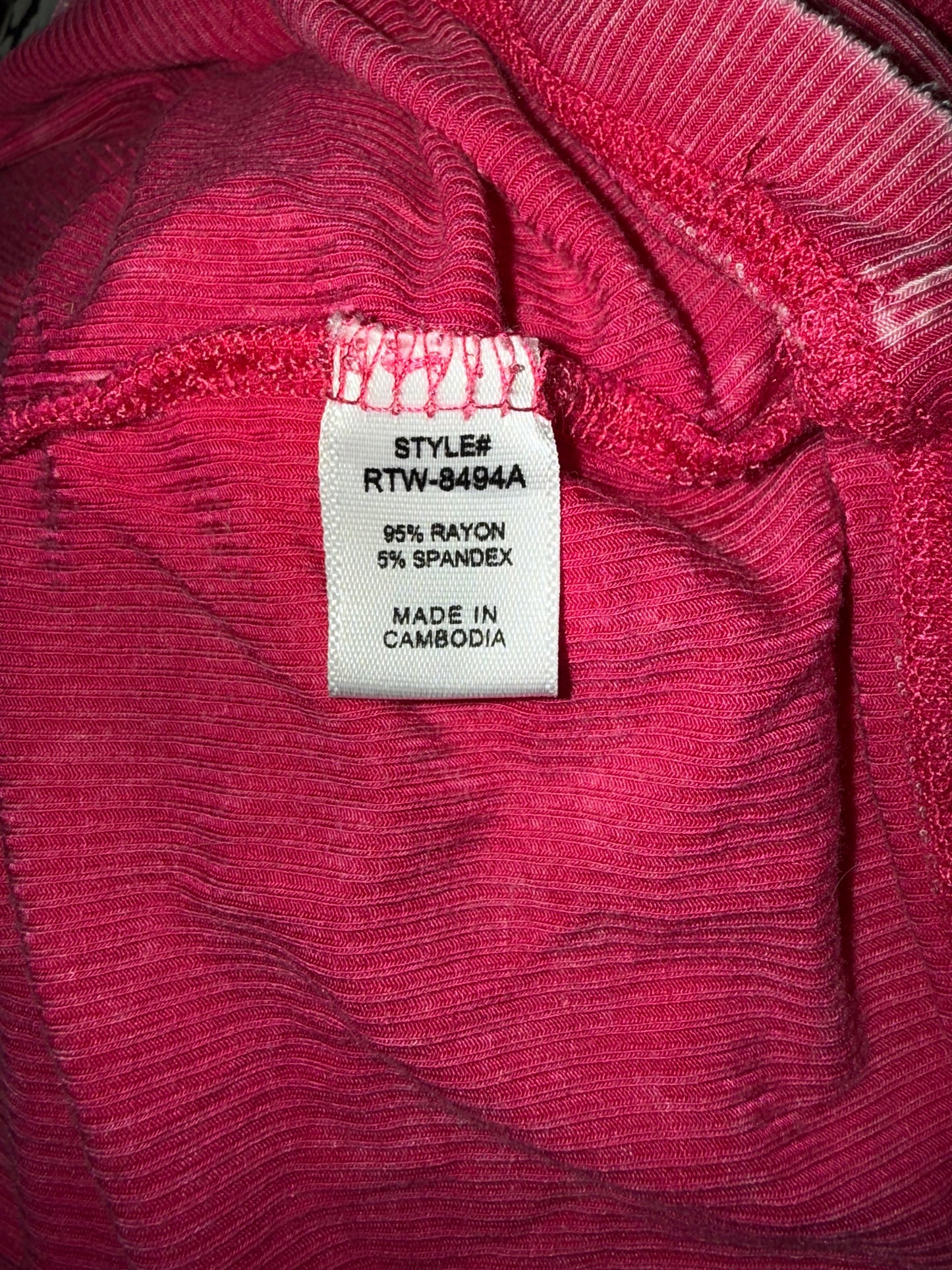 Zenana (Small//Medium) Hot Pink Ribbed Crop Top