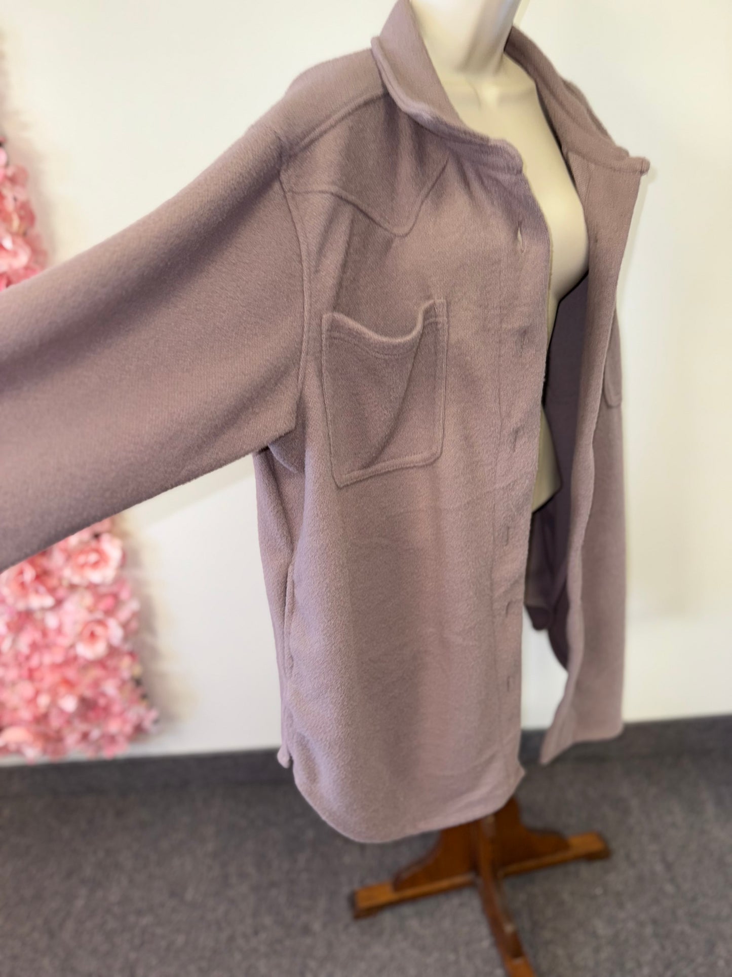 Maurices (XL) Purple Button Up Shacket