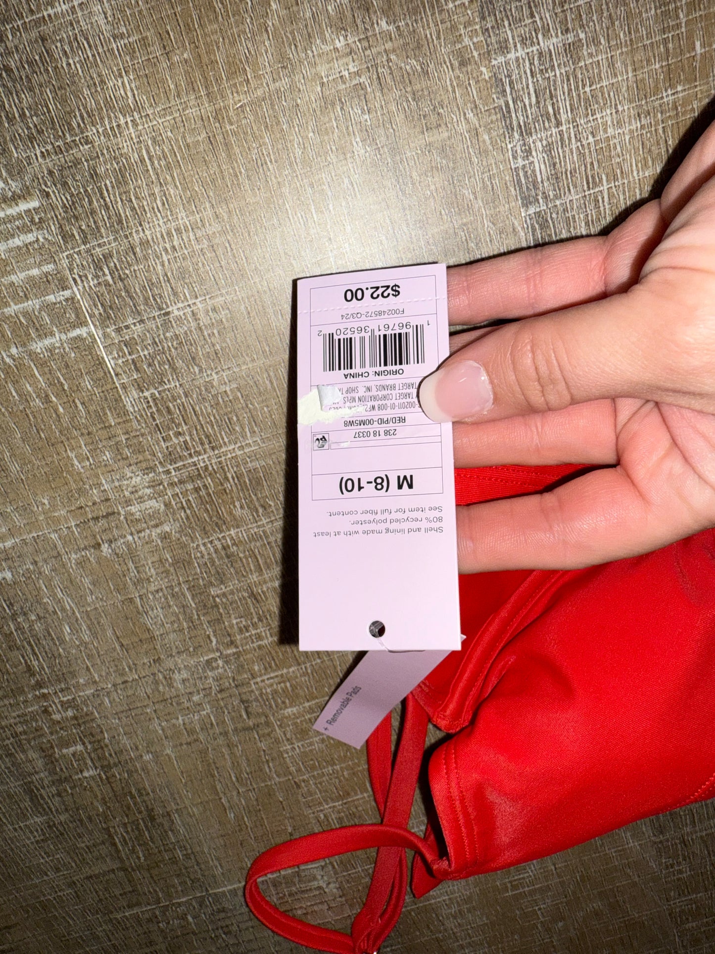 NWT Wild Fable (Medium) Brand New Red Bikini Swim Top