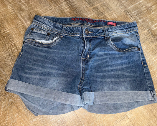 Arizona (16 1/2 Plus Juniors) Slim Fit Denim Jean Shorts