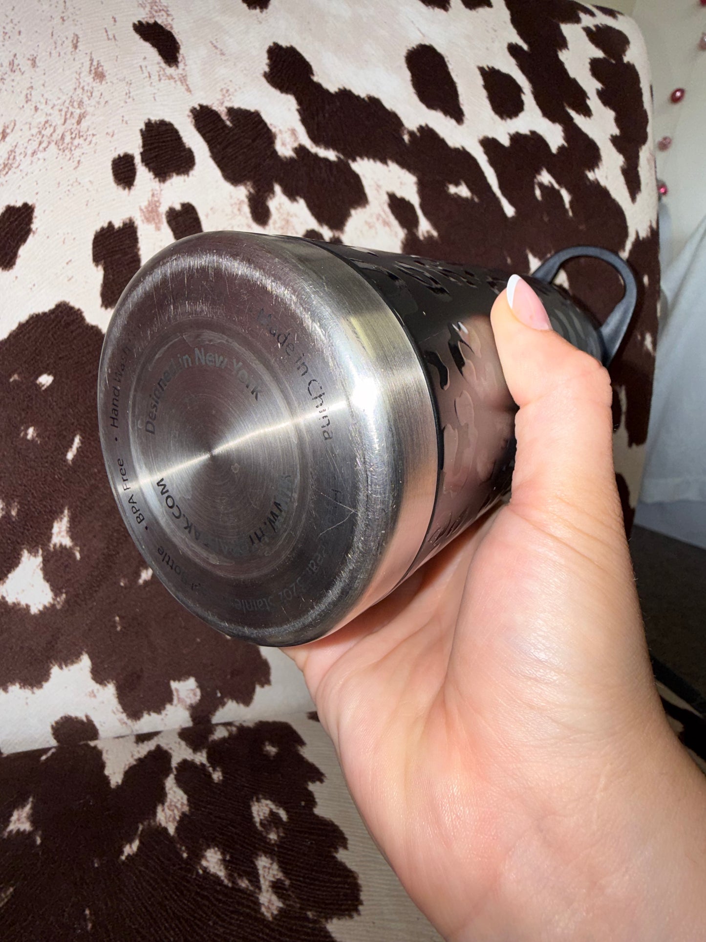 HydraPeak Black & Silver Cheetah Print Tumbler
