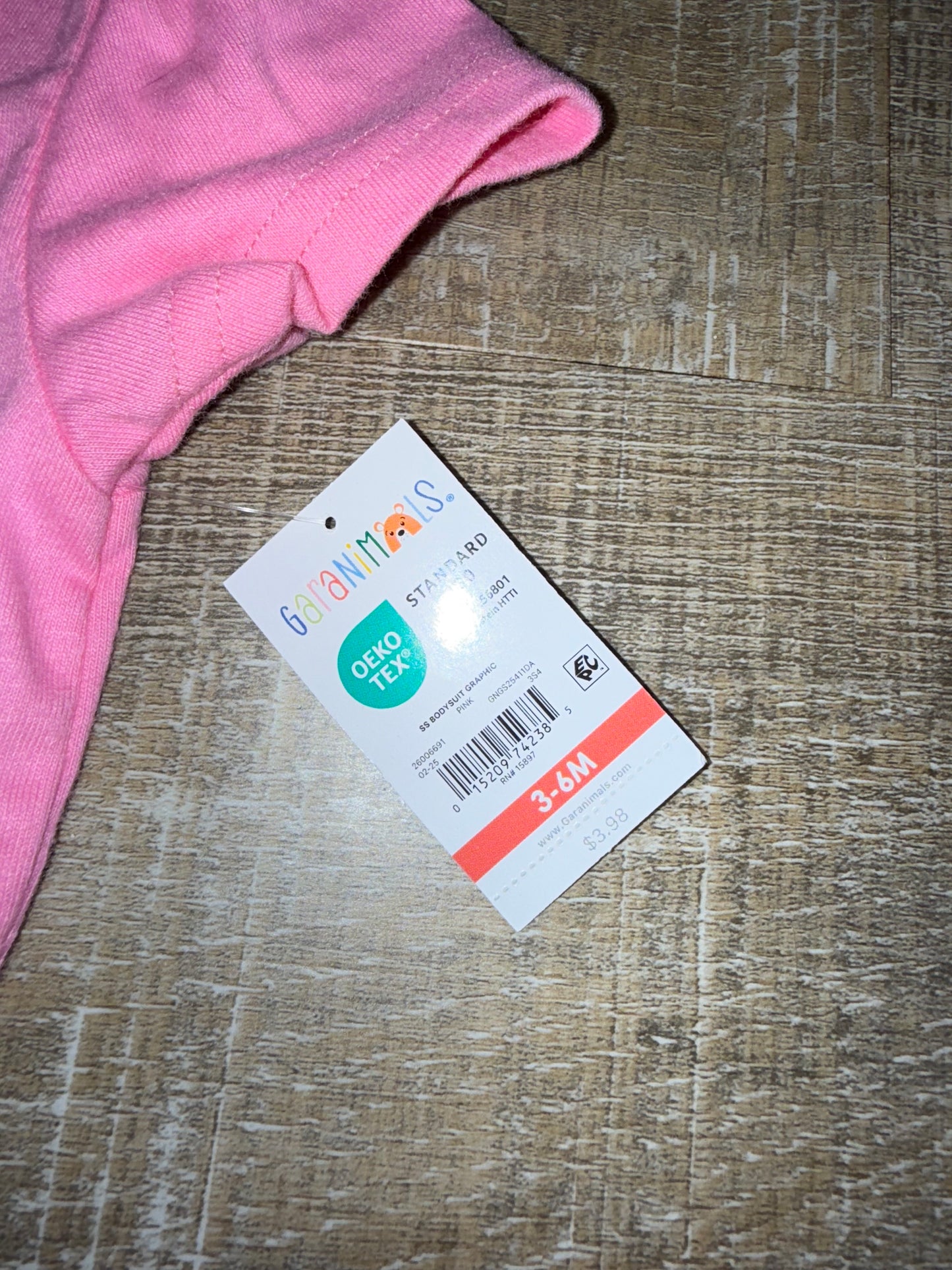 NWT Garanimals (3-6 Months) Brand New Pink 'Oopsie Daisy' Onesie