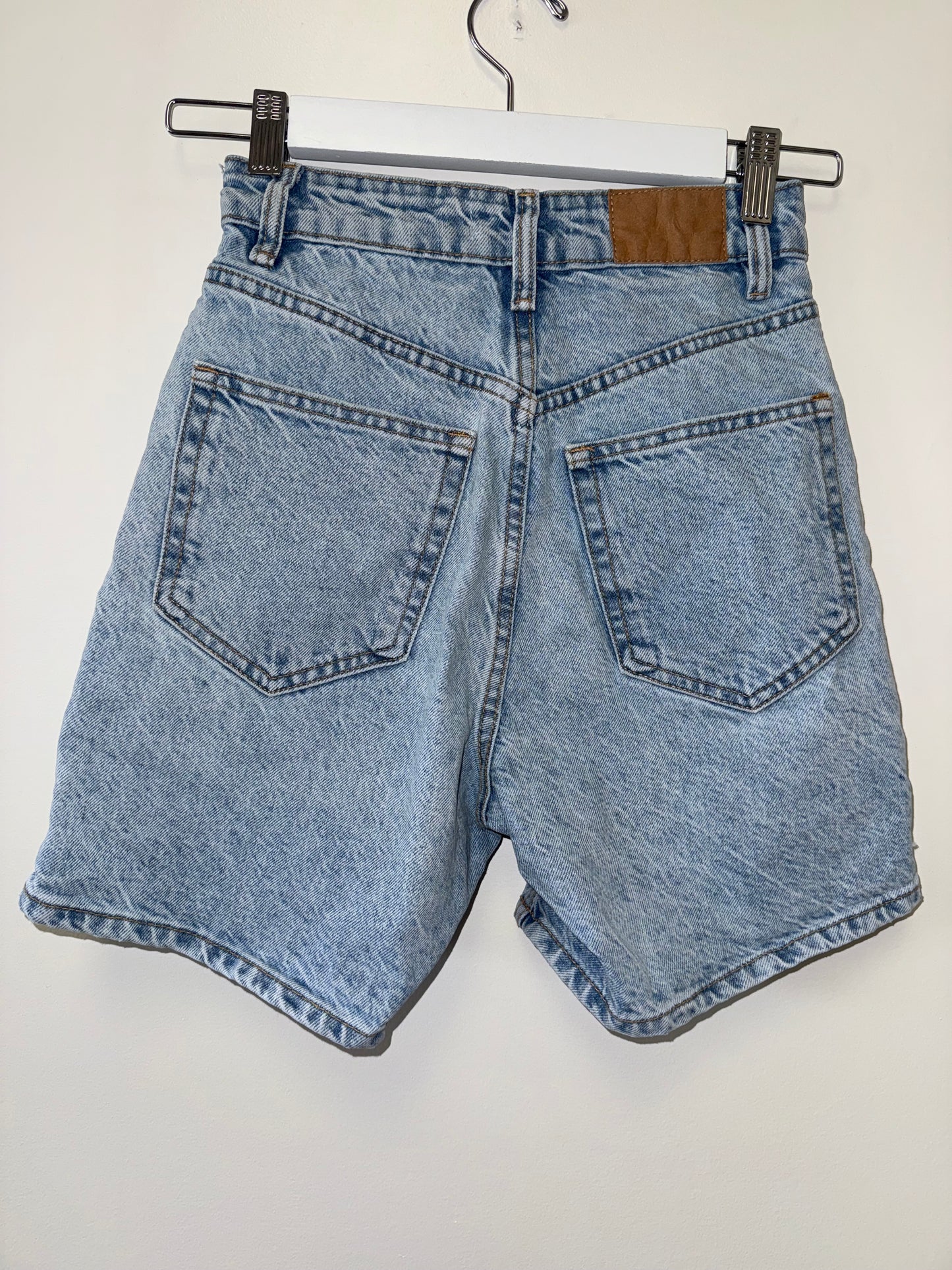 Zara (0) Light Wash High Rise Denim Blue Jean Shorts